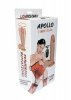 Rotacyjne obrotowe dildo z jądrami na przyssawce Apollo 18 cm